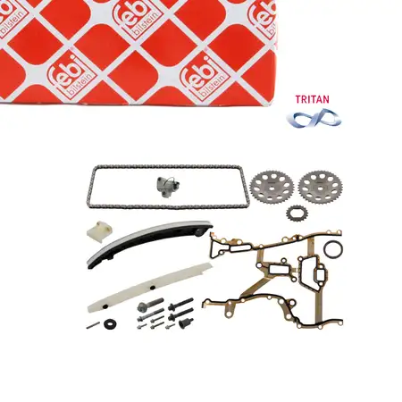 febi 49689 Steuerkettensatz f&uuml;r OPEL Astra G H Corsa C D Tigra TwinTop 1.0-1.4 Z10 Z12 Z14