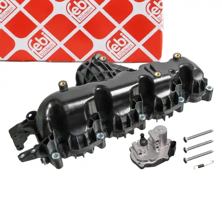 febi Ansaugkr&uuml;mmer + Stellmotor Drallklappen Set f&uuml;r VW Golf 6 Passat B6 Tiguan 5N 2.0 TDI