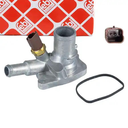 febi 34957 Thermostat + Geh&auml;use + Sensor f&uuml;r FORD Ka RU8 FIAT 500 312_ Panda 1.2