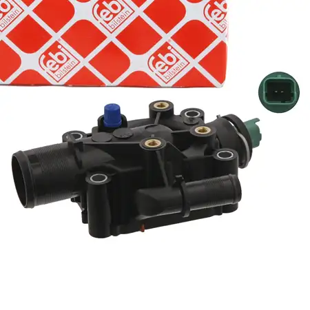 febi 34977 Thermostat + Geh&auml;use + Sensor f&uuml;r CITROEN C2 C3 C4 PEUGEOT 206 207 1.4/1.6 16V