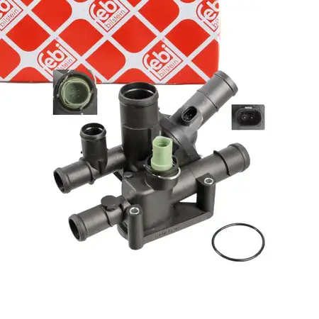 febi 108008 Thermostat K&uuml;hlmittel f&uuml;r VW Bora Golf 4 AUDI 8L SEAT Leon SKODA Octavia 2 1.6