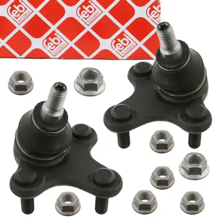 2x febi Traggelenk f&uuml;r VW Golf 5 6 Tiguan Touran AUDI A3 8P 8U Leon Octavia 2 vorne unten