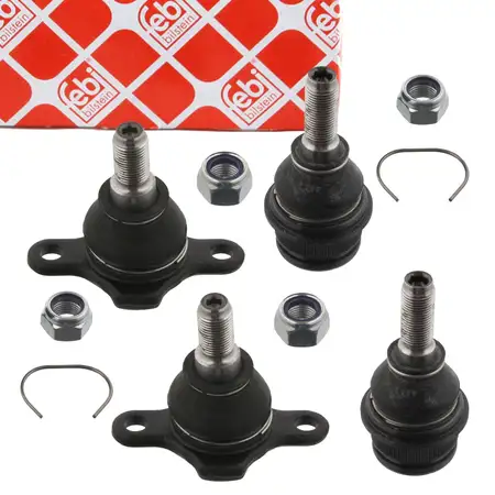 4x febi Traggelenk f&uuml;r VW Transporter T4 bis Fgst.-Nr. 70-T-199 999 vorne unten + oben