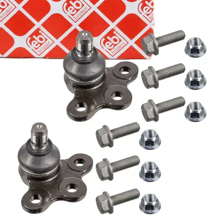 2x febi 19541 Traggelenk F&uuml;hrungsgelenk f&uuml;r OPEL Corsa C D Combo B vorne unten 352803