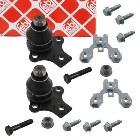 2x febi 39810 Traggelenk f&uuml;r VW Golf 2 3 4 Passat 3A Polo 6V Caddy 2 SEAT 2 vorne unten