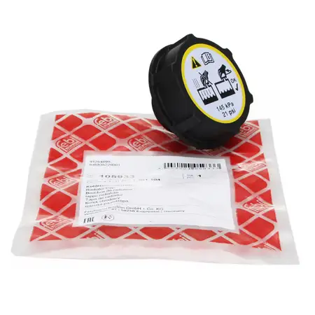 febi Verschlussdeckel K&uuml;hlmittelbeh&auml;lter 15 bar f&uuml;r FORD B-Max Fiesta 6 MK6 Focus 2 3