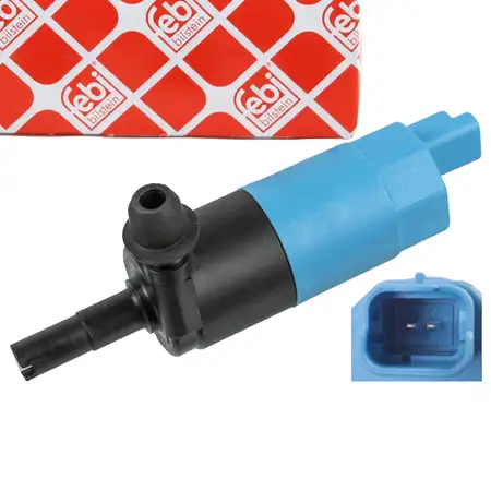 febi Single-pump Washer Fluid Pump for CITROEN C2, C3, C4, C5, C8, RENAULT, PEUGEOT 207, 307, FIAT
