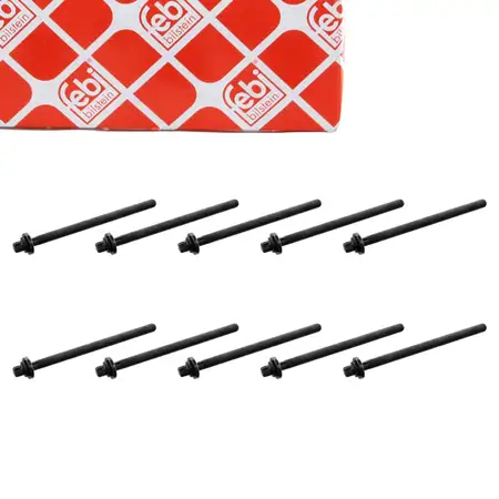 10x febi 07661 Zylinderkopfschraube f&uuml;r OPEL Astra Corsa Insignia Meriva Mokka Vectra