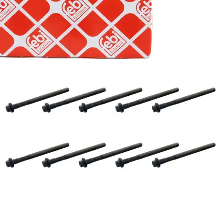 10x febi 14799 Zylinderkopfschraube f&uuml;r FORD Focus 2 Mondeo 4 S-Max WA6 2.5/RS 1370338