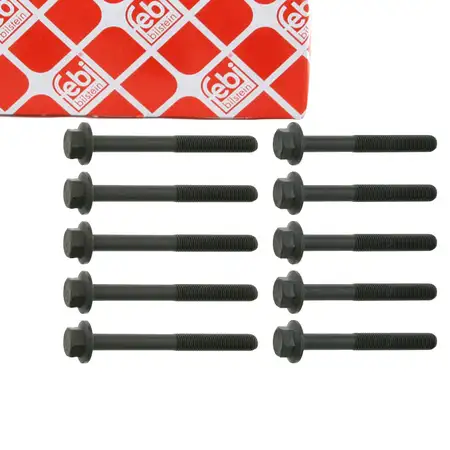 10x febi 14304 Zylinderkopfschraube f&uuml;r CITROEN Jumpy FIAT Punto 176 Scudo PEUGEOT Expert