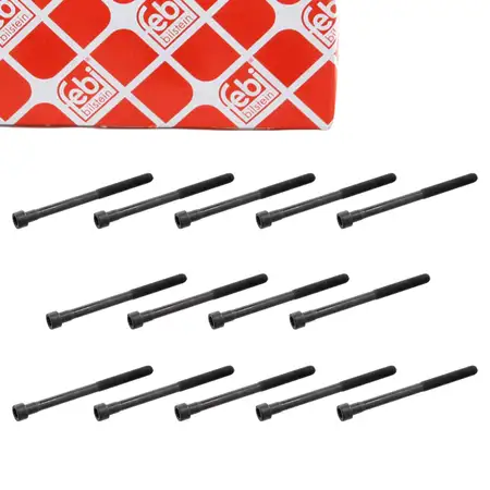 14x febi 10179 Zylinderkopfschraube f&uuml;r MERCEDES W202 W124 W210 W463 W140 R129 1049900012