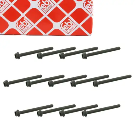 13x febi 26435 Zylinderkopfschraube f&uuml;r VW Golf 4 5 R32 Phaeton T5 A3 TT 3.2 V6 022103384L