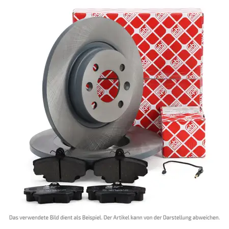 febi Bremsscheiben + Bremsbel&auml;ge + Sensor f&uuml;r FORD Transit mit Einfachbereifung hinten