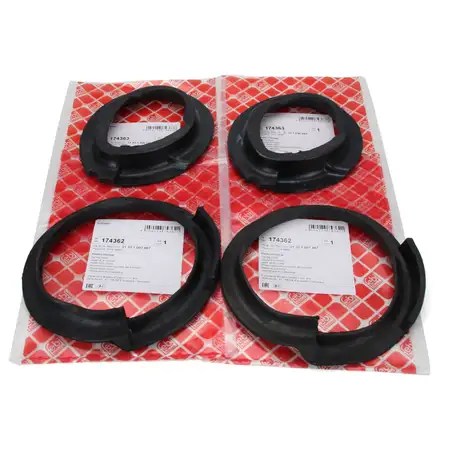 4x febi Anschlagpuffer f&uuml;r BMW 3er E46 5er E39 E60 E61 6er E63 E64 vorne unten + oben