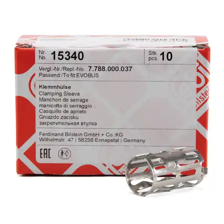 10x febi 15340 Klemmh&uuml;lse ABS Sensor f&uuml;r AUDI A4 A6 SKODA Superb VW LT Passat 3B