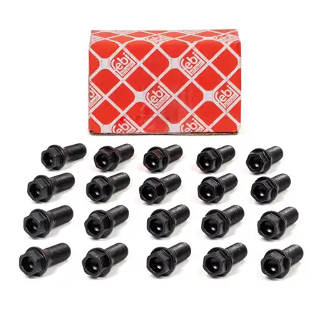 20x febi 26744 Radbolzen Radschrauben M14x1,25mm 23mm f&uuml;r BMW MINI