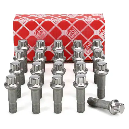 20x febi 29196 Radbolzen Radschrauben M14x1,5mm 19mm f&uuml;r MERCEDES-BENZ