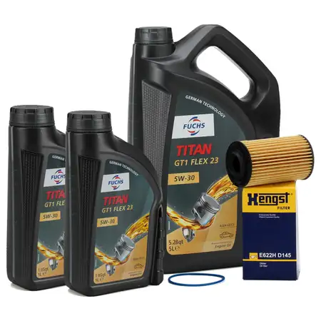 7L FUCHS Motor&ouml;l 5W30 + HENGST &Ouml;lfilter f&uuml;r OPEL Insignia A Signum Vectra C 2.8 Turbo OPC