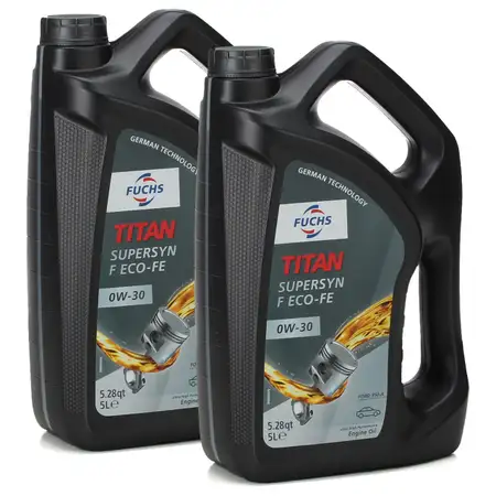 10L 10 Liter FUCHS TITAN SUPERSYN F ECO-FE 0W-30 0W30 Motor&ouml;l &Ouml;l f&uuml;r FORD WSS-M2C950-A