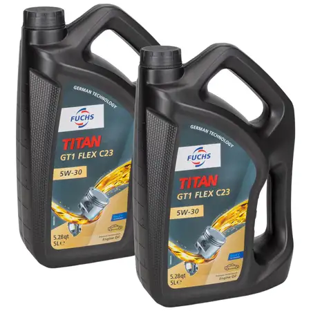 10L 10 Liter FUCHS TITAN GT1 FLEX C23 5W-30 Motor&ouml;l f&uuml;r BMW LL04 MB 229.31/51/52 505.00/01