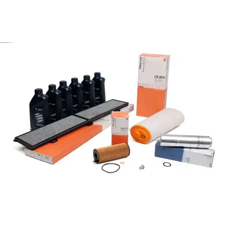 MAHLE Filterset 4-tlg + 6L ORIGINAL 5W30 Motor&ouml;l f&uuml;r BMW 1er E81 E82 E87 E88 120d 163 N47