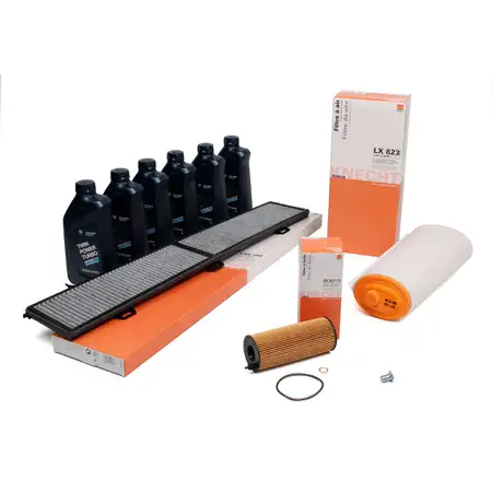 MAHLE Filterset 3-tlg + 6L ORIGINAL 5W30 Motor&ouml;l f&uuml;r BMW 1er E81-88 120d 3er E90 320d N47