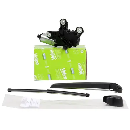 VALEO Heckwischermotor 4F9955711B + AIC Wischerarm + Kappe + Wischerblatt f&uuml;r AUDI AVANT