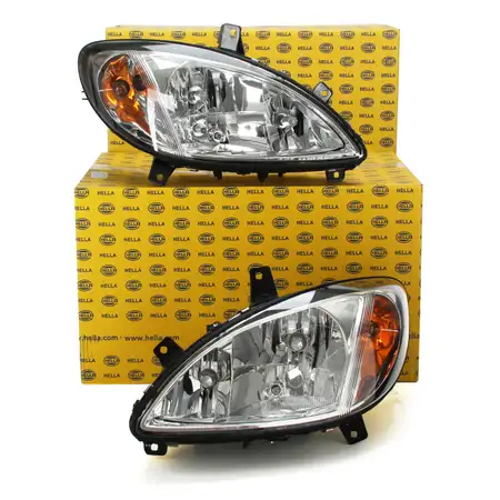 2x HELLA HALOGEN Scheinwerfer + Leuchtmittel f&uuml;r MERCEDES Viano Vito/Mixto bis 08.2010