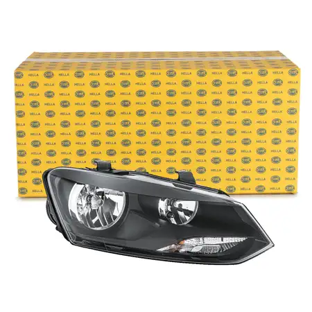 HELLA 1EE247051101 HALOGEN Scheinwerfer + Leuchtmittel f&uuml;r VW Polo 5 6R 6C 05.2014 rechts