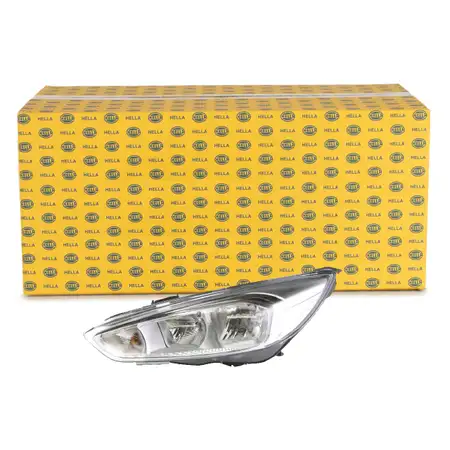HELLA 1EE354827011 H7/H1 Halogen Headlight for FORD Focus 3 MK3 (November 2014), Left, 1866247