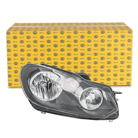 HELLA 1EG009901221 HALOGEN H7 Scheinwerfer + Leuchtmittel f&uuml;r VW Golf 6 PR-8BG links