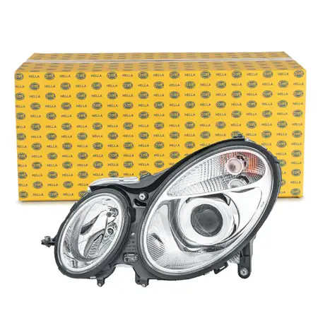 HELLA Halogen Headlights + Bulbs for Mercedes W211 (up to June 2006), Left Side 2118200161