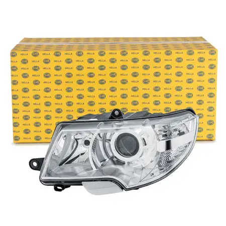 HELLA 1EL247047251 HALOGEN Scheinwerfer f&uuml;r SKODA Superb 2 3T bis 05.2013 links 3T1941017