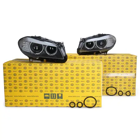 2x HELLA BI-XENON Hauptscheinwerfer + Stellmotor Set f&uuml;r BMW 5er F10 F11 bis 07.2013 li +