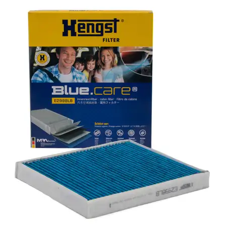 HENGST E2998LB BLUE CARE Innenraumfilter f&uuml;r VW Golf 7 8 Passat B8 AUDI A3 8V 8Y Q2 GA Q3