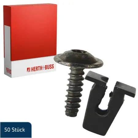 100-piece HERTH+BUSS expansion nut clips + TORX screws for AUDI, SEAT, SKODA, and VW bodywork