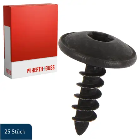 25x HERTH+BUSS Befestigungsclip Klemmscheibe Unterbodenschutz f&uuml;r AUDI SEAT N90974701