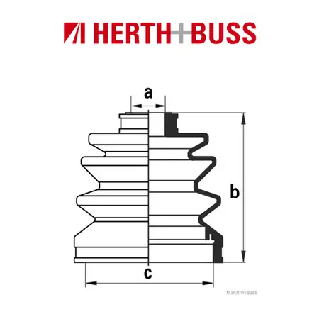 HERTH+BUSS JAKOPARTS Axle Boot Set for NISSAN Almera (1 front, wheel side)