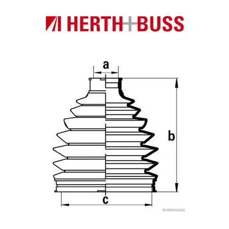 HERTH+BUSS JAKOPARTS Front Axle Boot Set for NISSAN ALMERA II (Wheel Side)