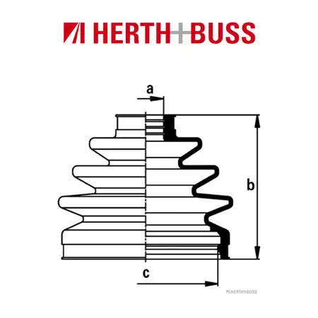 HERTH+BUSS JAKOPARTS Achsmanschetten Satz f&uuml;r NISSAN TERRANO II R20 vorne RADSE
