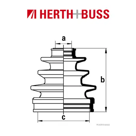 HERTH+BUSS Achsmanschettensatz f&uuml;r TOYOTA Camry Carina Celica Corolla Picnic Rav 4 1