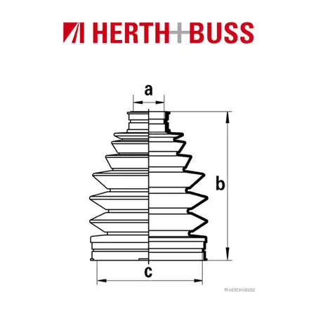 HERTH+BUSS JAKOPARTS Achsmanschetten Satz f&uuml;r MAZDA MX-5 I II TOYOTA vorne RADS