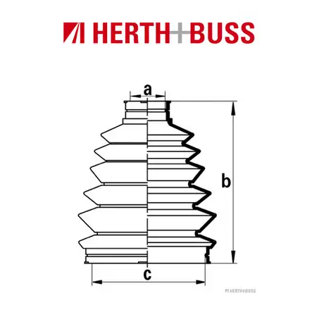 HERTH+BUSS JAKOPARTS Axle Boot Set for MAZDA MITSUBISHI (Front, Wheel Side)