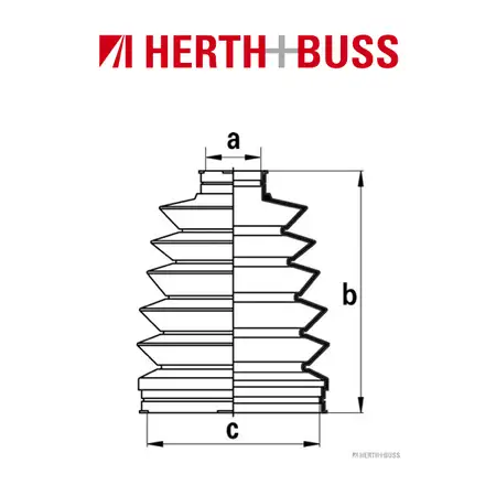 HERTH+BUSS JAKOPARTS Axle Boot Set for MAZDA 626 and MITSUBISHI (Front Wheels)