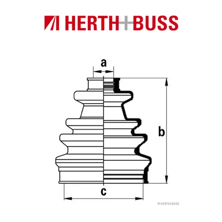 HERTH+BUSS JAKOPARTS Achsmanschetten Satz f&uuml;r MAZDA 121 III 1.25 1.8 D vorne