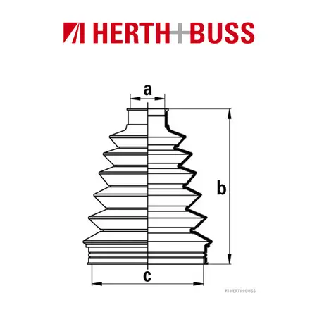 HERTH+BUSS JAKOPARTS Achsmanschetten Satz f&uuml;r HONDA MITSUBISHI vorne RADSEITIG