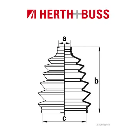 HERTH+BUSS JAKOPARTS Achsmanschetten Satz f&uuml;r HONDA ACCORD VI vorne RADSEITIG