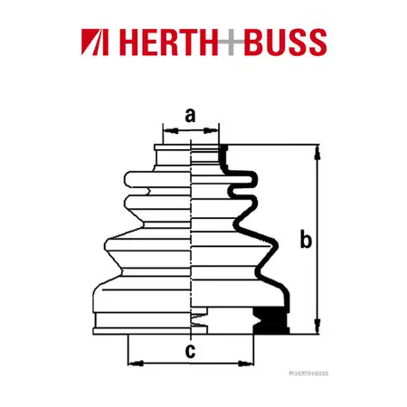 HERTH+BUSS JAKOPARTS Axle Boot Set for Nissan Pickup, Bluebird, Sylphy I