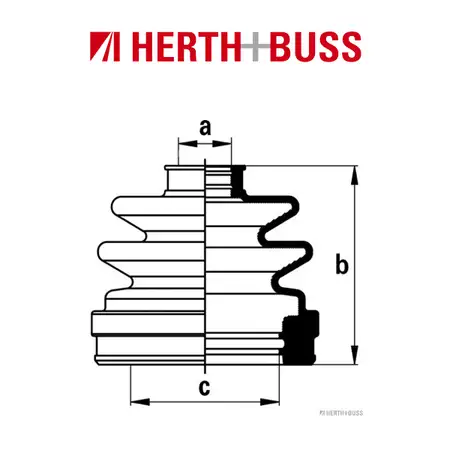 HERTH+BUSS JAKOPARTS Front Right Axle Boot Set for NISSAN (Transmission Side)