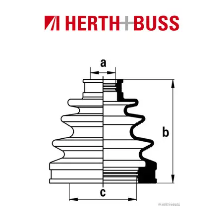 HERTH+BUSS JAKOPARTS Achsmanschetten Satz f&uuml;r SUBARU Trezia 1.3 99 TOYOTA Yaris 1.4 vorne